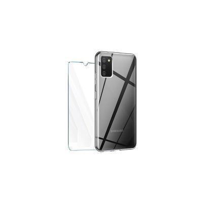 Protector cristal templado + funda silicona Samsung Galaxy A02s / A03s