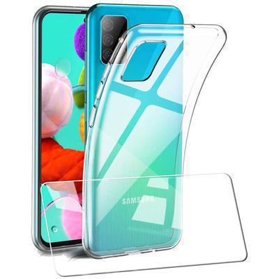Protector cristal templado + funda silicona Samsung Galaxy A71