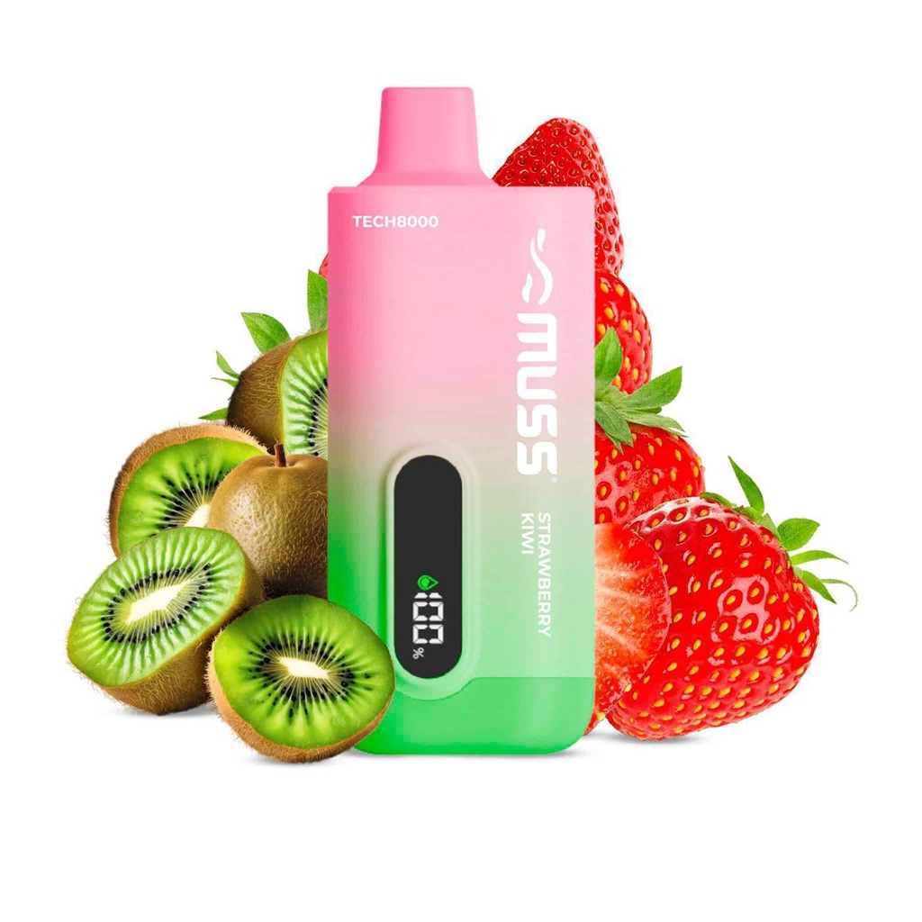Muss Tech 8000 Strawberry Kiwi Sin Nicotina 15ML