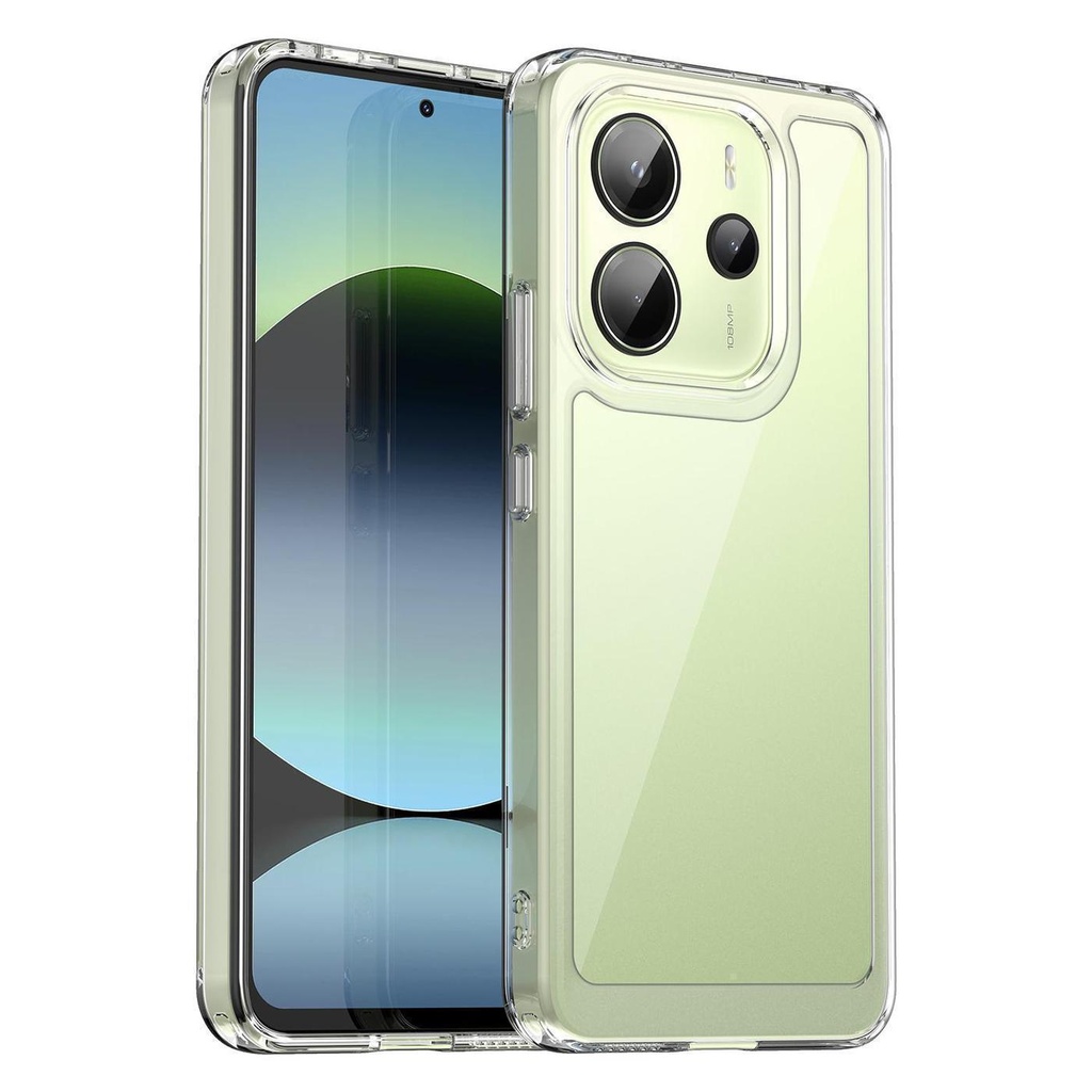 Carcasa Xiaomi Redmi Note 14 5G hybrid (bumper + trasera transparente) transparente