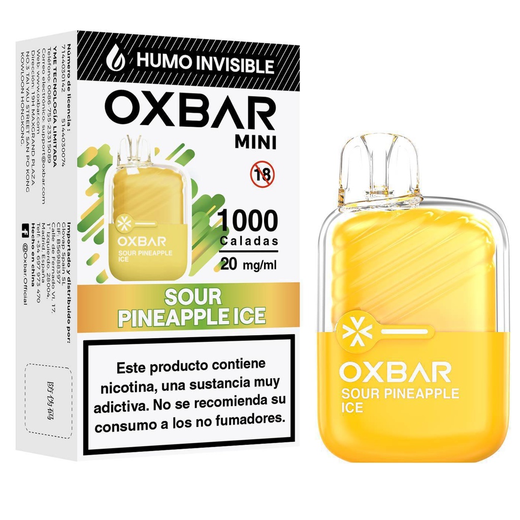 Oxbar Mini Sin Humo Sour Pineapple Ice 20mg