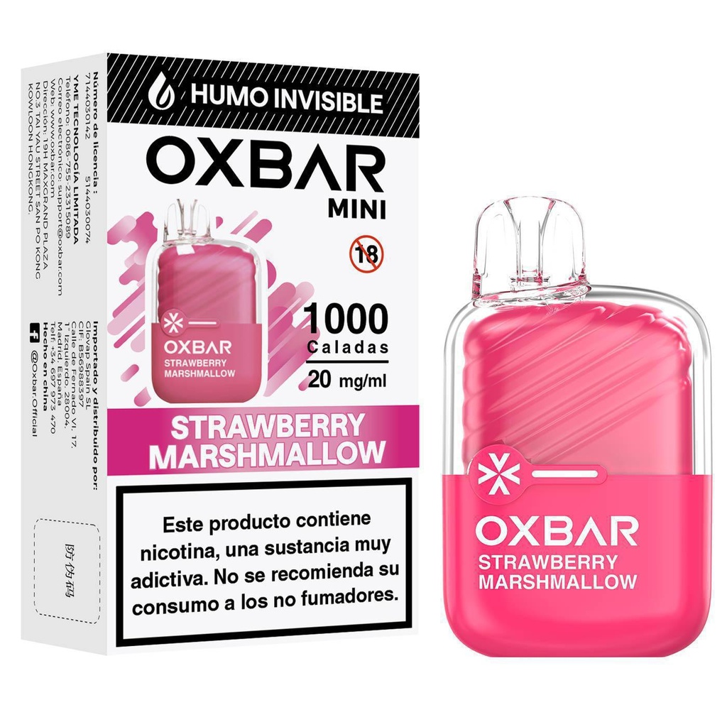 Oxbar Mini Sin Humo Strawberry Marshmellow 20mg