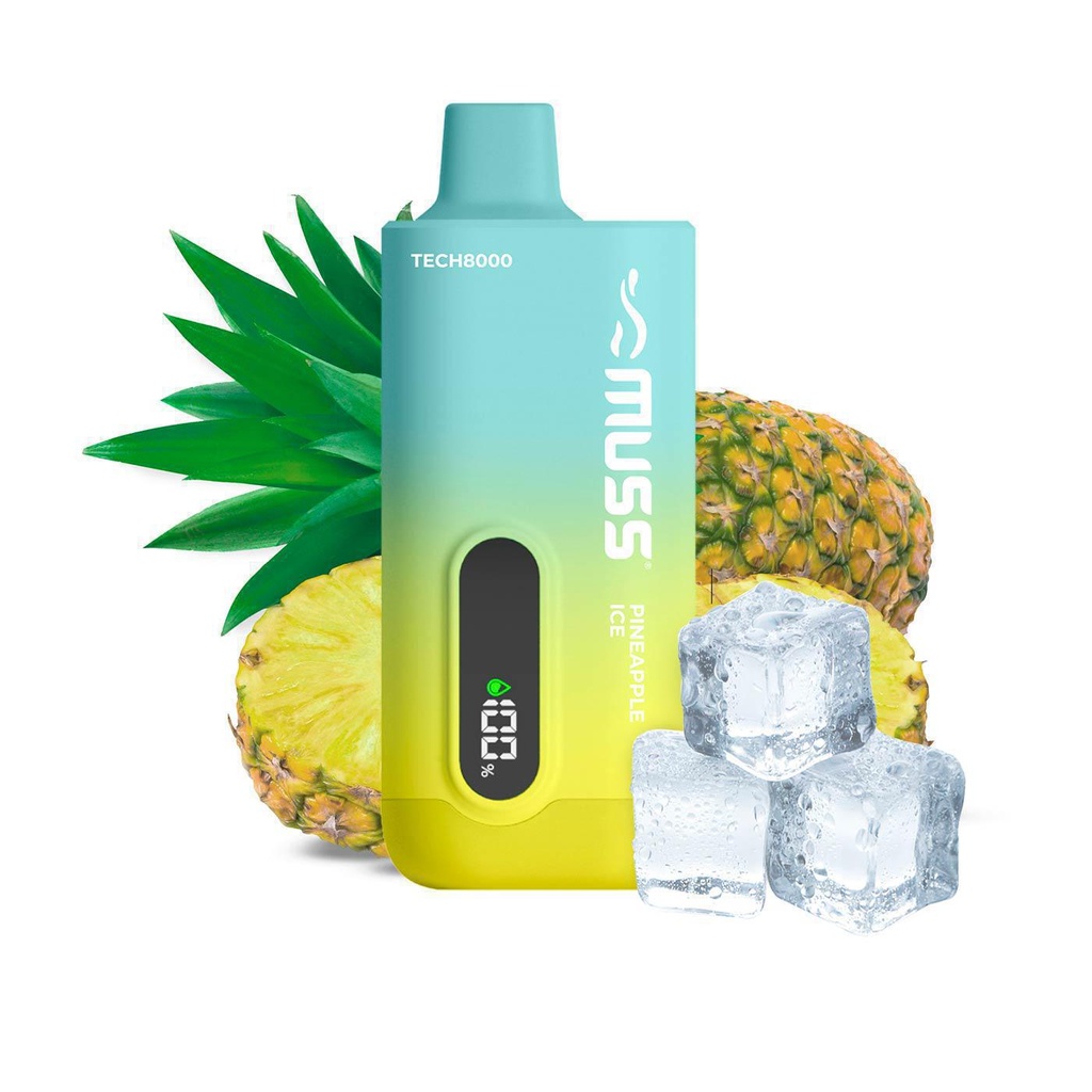 Muss Tech 8000 Pineapple Ice Sin Nicotina 15ML