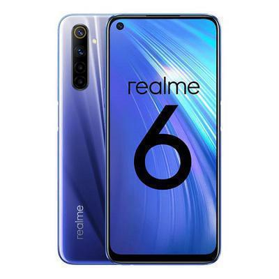 Maqueta original Realme 6 con simulación de pantalla encendida, color