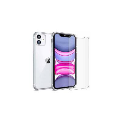 Protector cristal templado + funda silicona iPhone 11