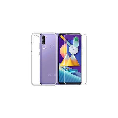 Protector cristal templado + funda silicona Samsung Galaxy M11