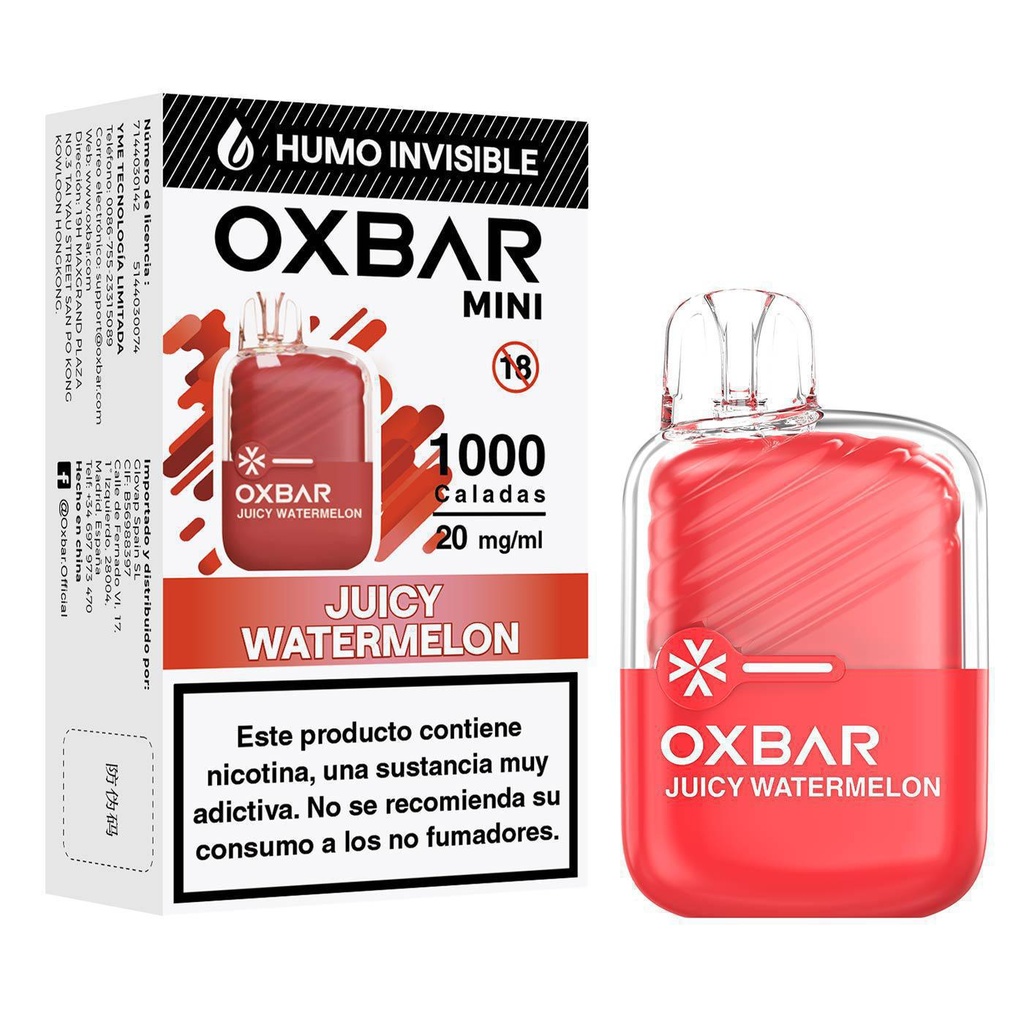 Oxbar Mini Sin Humo Juicy Watermelon 20mg