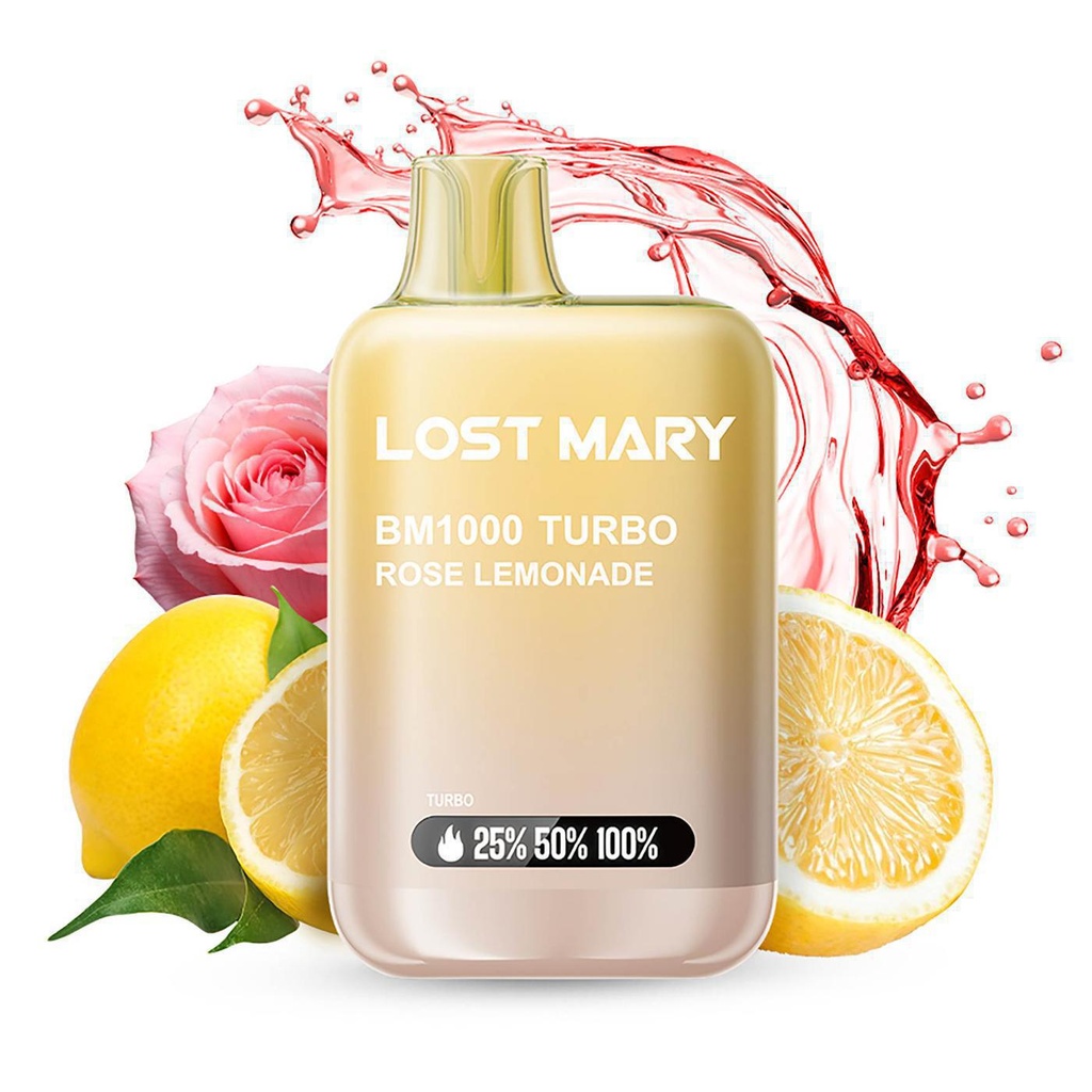 Vaper Lost Mary BM1000 TURBO Rose Lemonade 20mg