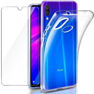 Protector cristal templado + funda silicona Xiaomi Redmi 7