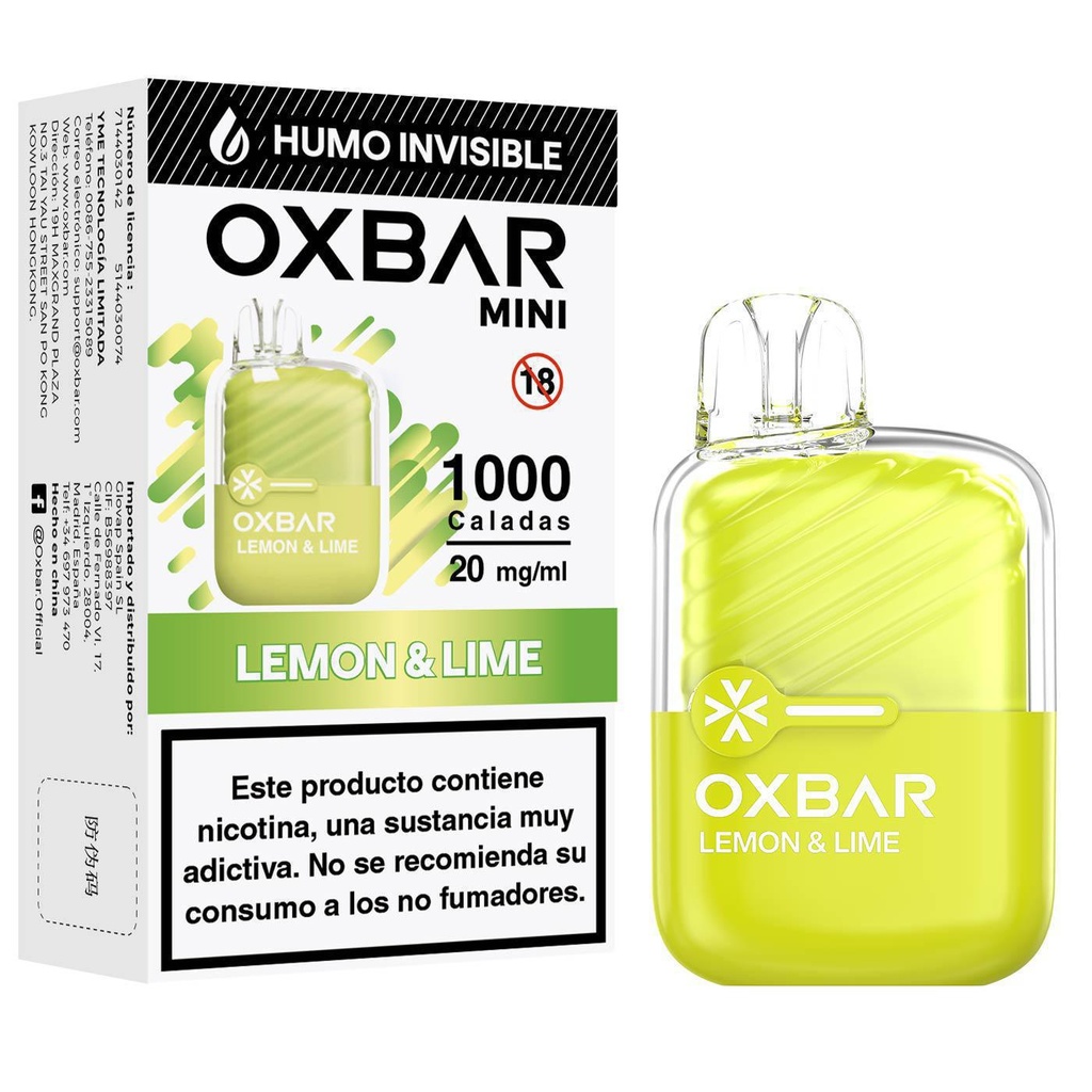 Oxbar Mini Sin Humo Lemon Lime 20mg