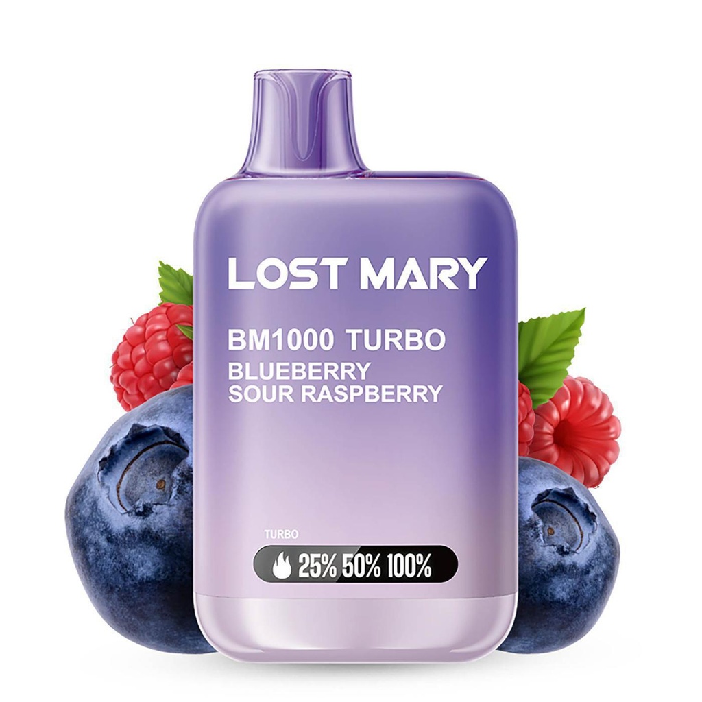 Vaper Lost Mary BM1000 TURBO Blueberry Sour Raspberry 20mg
