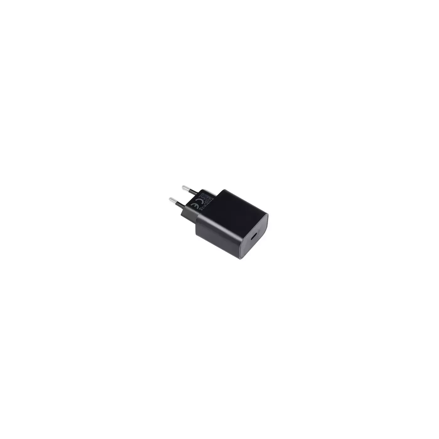 Cargador de red USB-C carga rápida PD y QC 25W 3A negro