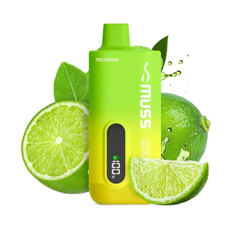 Muss Tech 8000 Lemon Lime Calipo Sin Nicotina 15ML