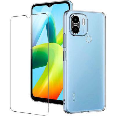 Protector cristal templado + carcasa híbrida Xiaomi Redmi A1 Plus