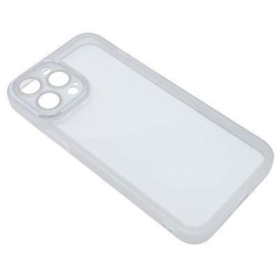 Funda traslúcida iPhone 13 Pro Max con protección de cámara y borde