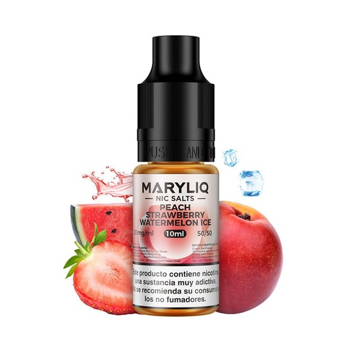 Sales de Nicotina MaryLiq by Lost Mary Peach Strawberry Watermelon Ice 10mg