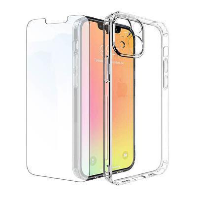Protector cristal templado + carcasa híbrida iPhone 14