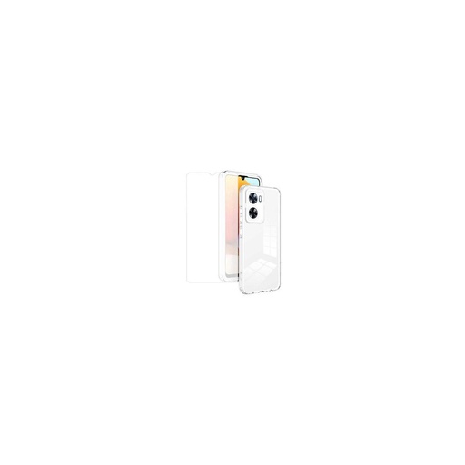 Protector cristal templado + carcasa híbrida Oppo A57 4G / A57s