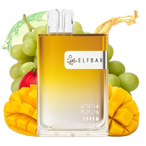 Vaper desechable ELFBAR CR8000 Mango Green Grape Sin Nicotina