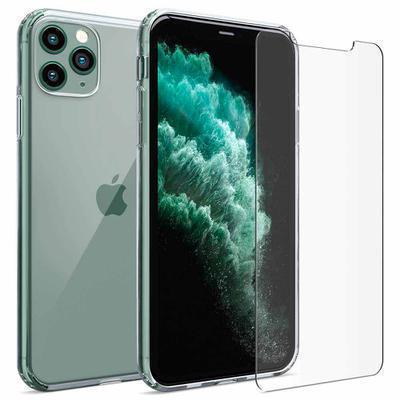 Protector cristal templado + funda silicona iPhone 11 Pro