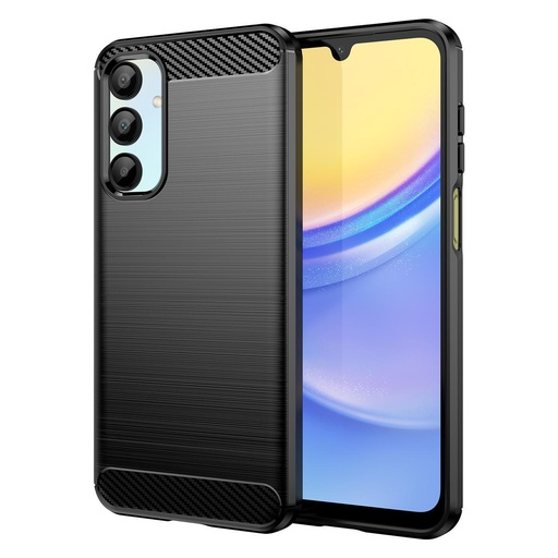 Funda silicona Samsung Galaxy A16 4G / A16 5G / A17 5G, alta protección e inserciones símil a fibra de carbono