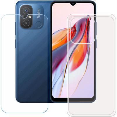 Protector cristal templado + carcasa híbrida Xiaomi Redmi 12C